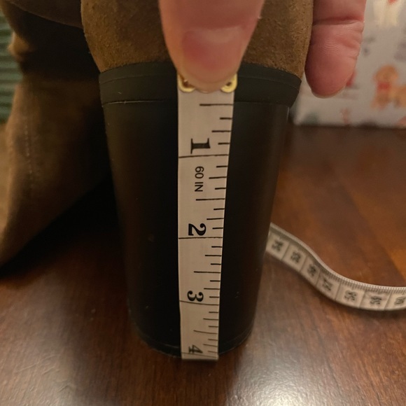 So Me Women's Brown Leather Over The Knee Stretchy Boots Size 7 - Picture 9 of 9